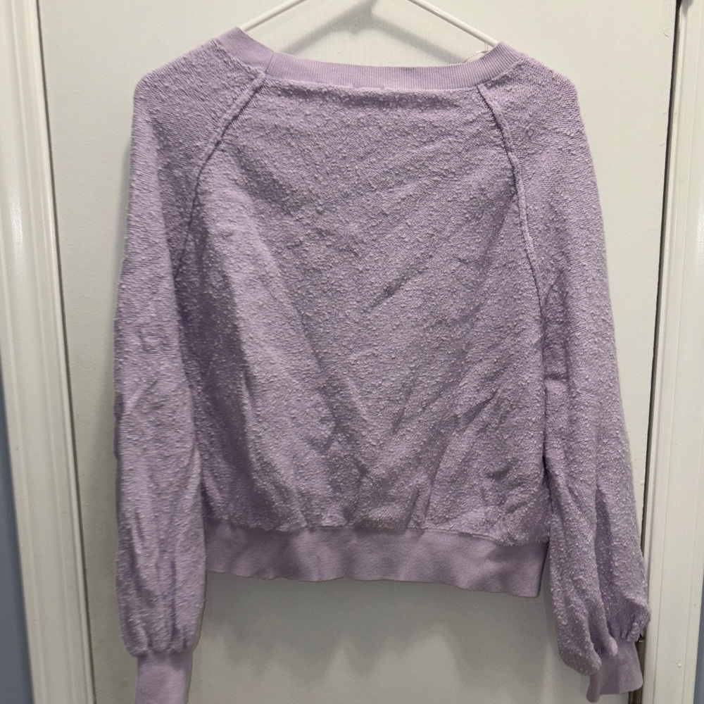 Free People Lavender Textured Sweater size small - image 5